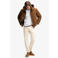 Superdry PREMIUM HOOD CORD PUFFER corduroy gewatteerde jas - bruin