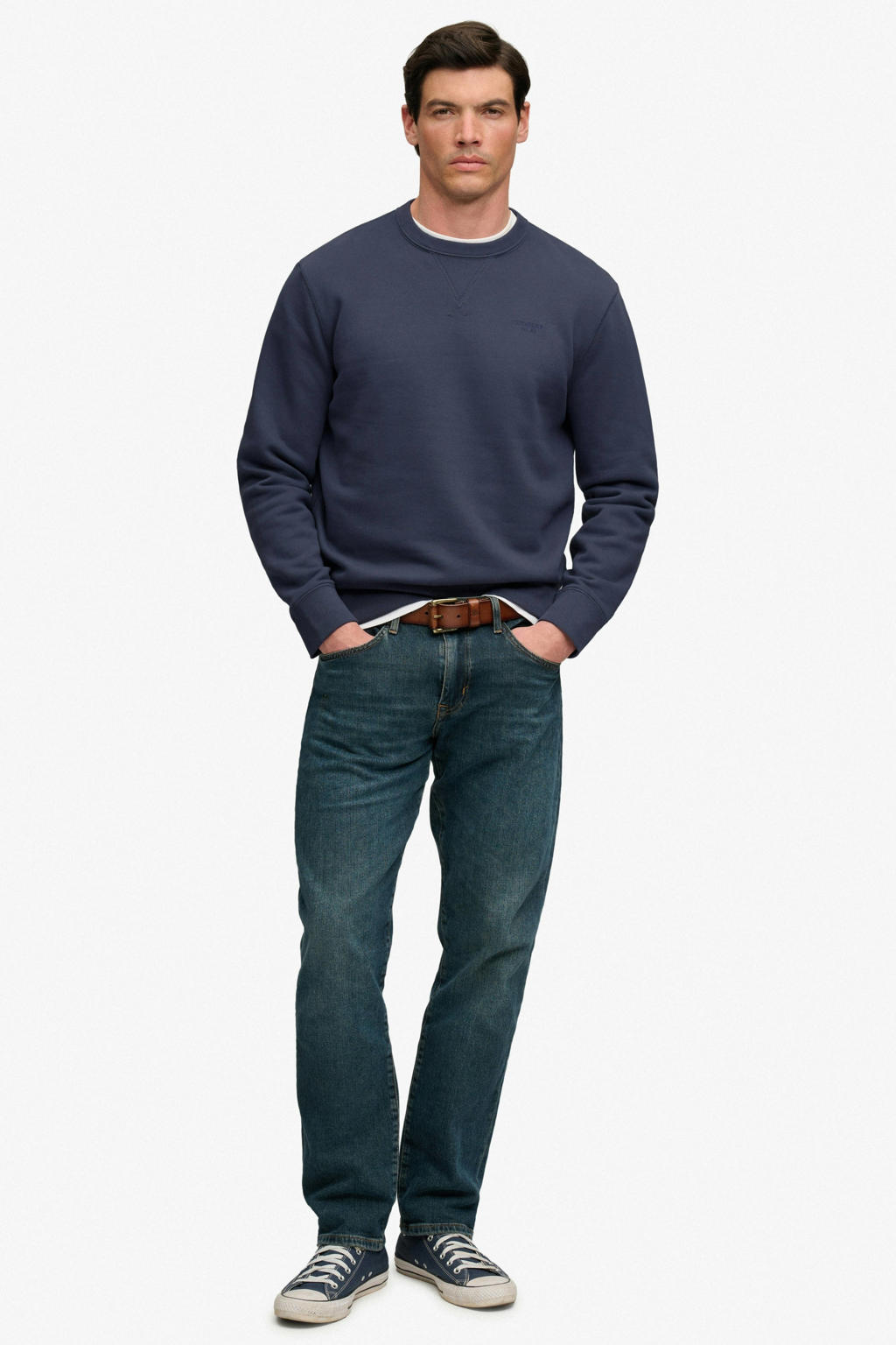 Superdry relaxed fit sweater - donkerblauw