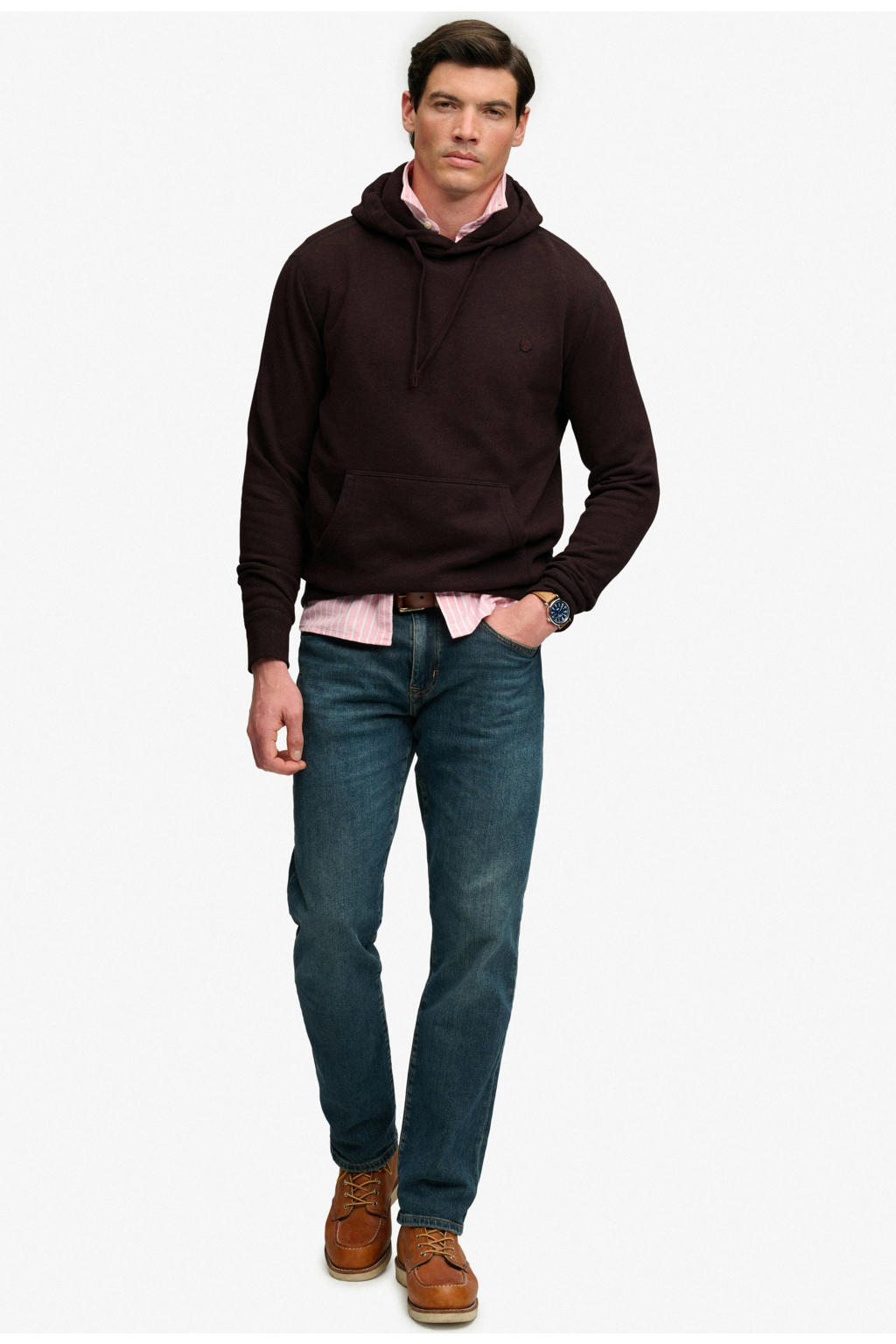 Superdry relaxed fit hoodie - heritage port marl