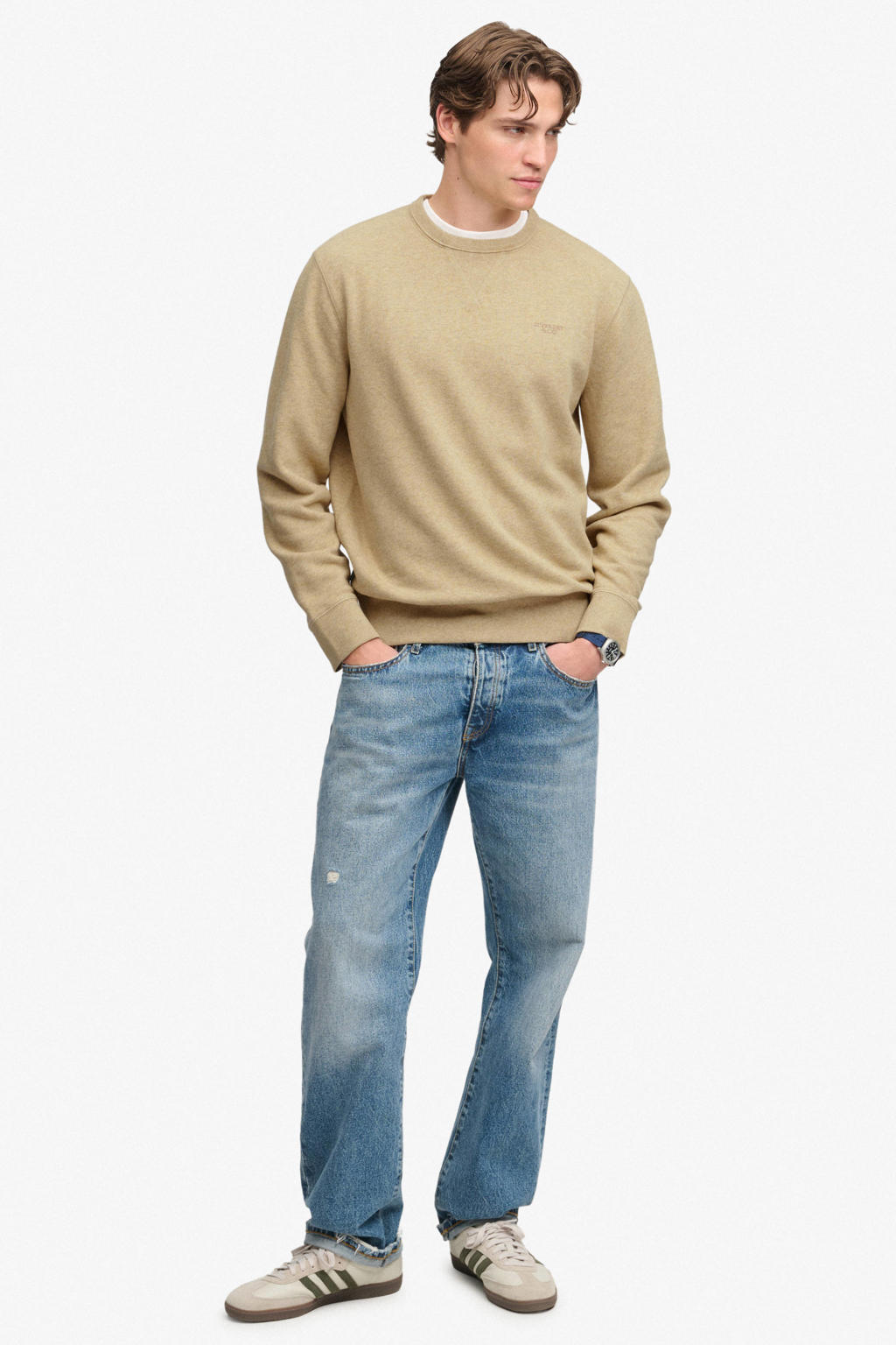 Superdry relaxed fit trui - beige