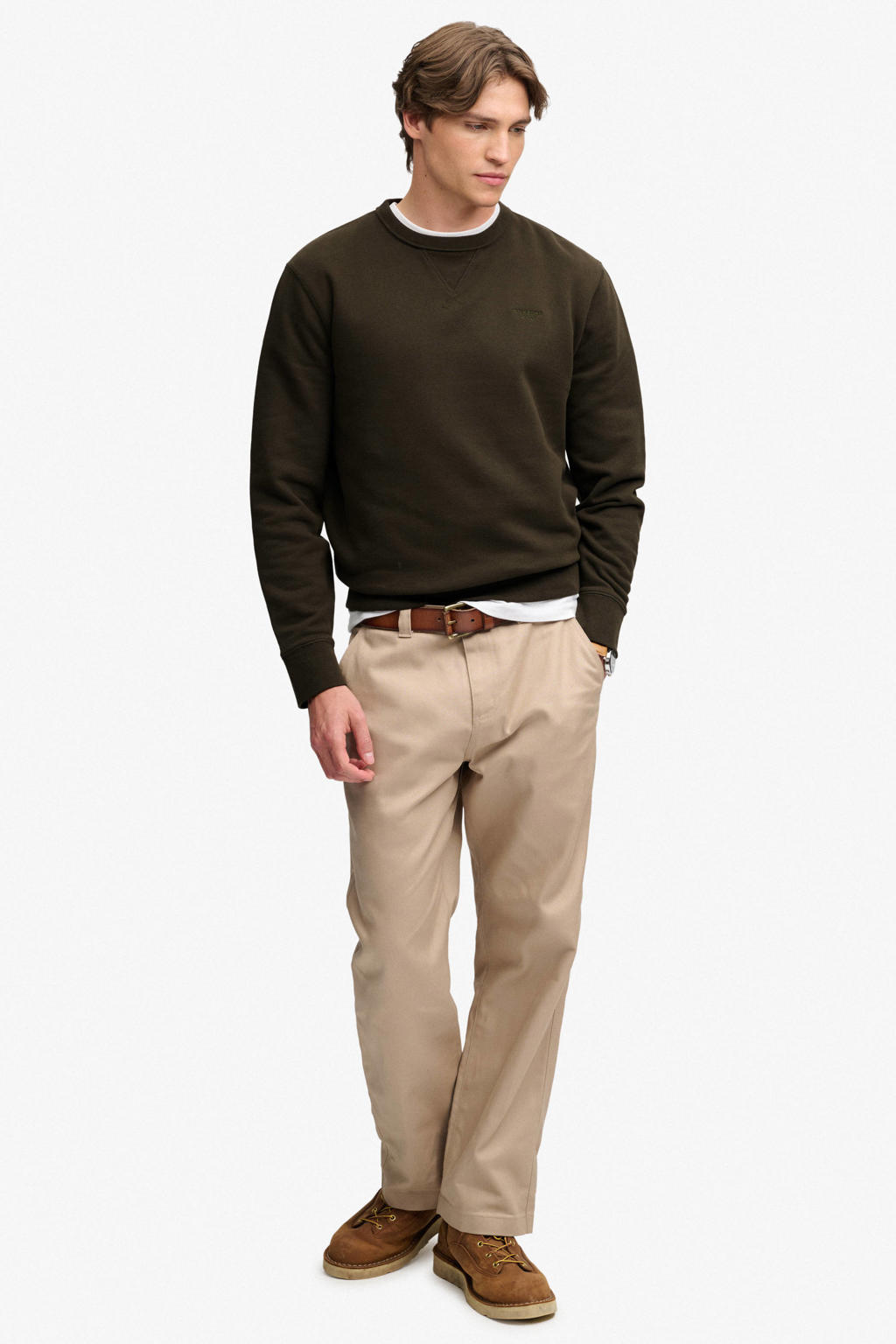 Superdry relaxed fit sweater - donkergrijsgroen