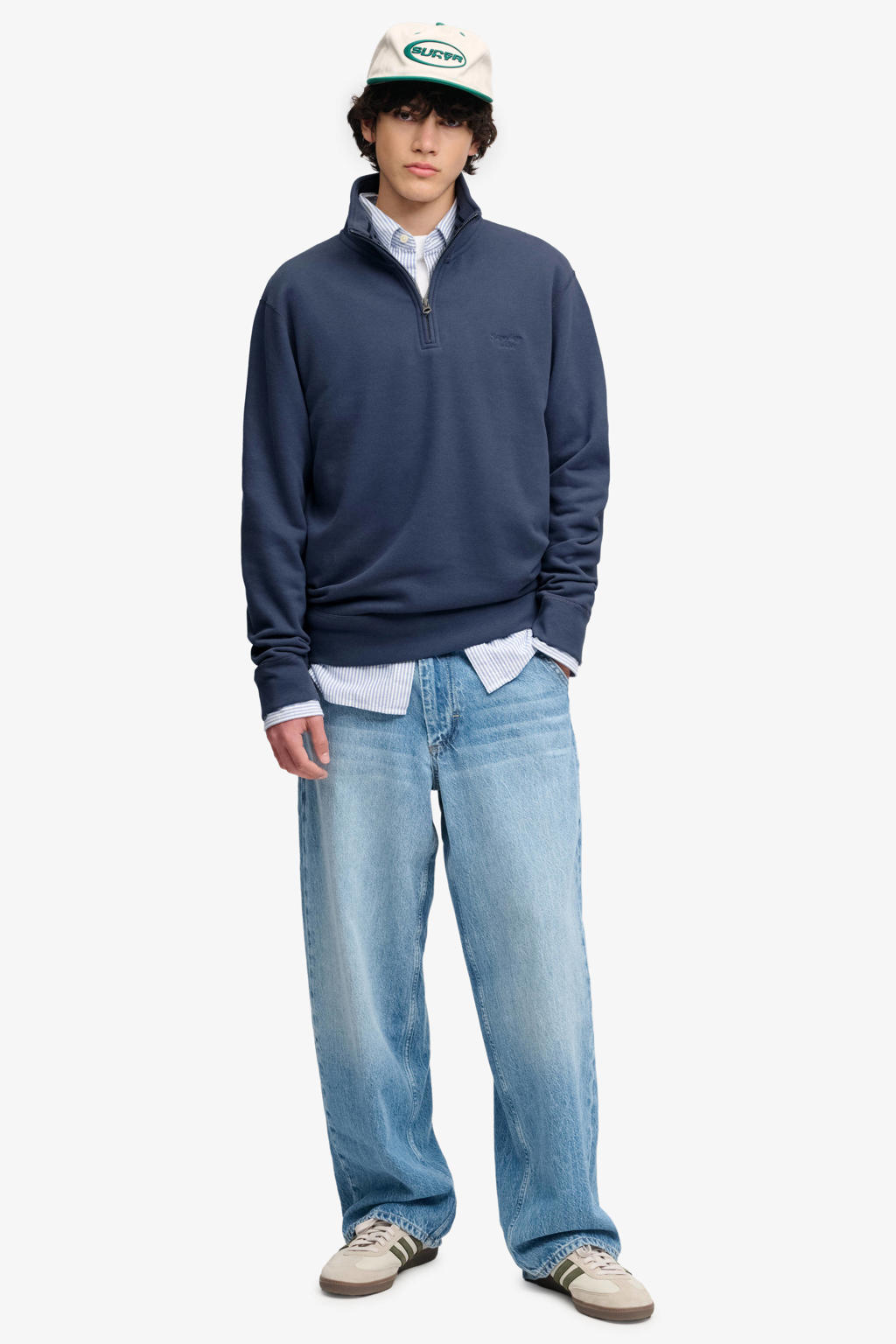 Superdry relaxed fit sweater - blauw