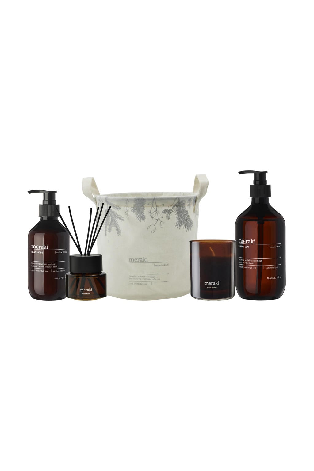 Meraki adventkalender - handzeep + lotion, geurstokjes, geurkaars