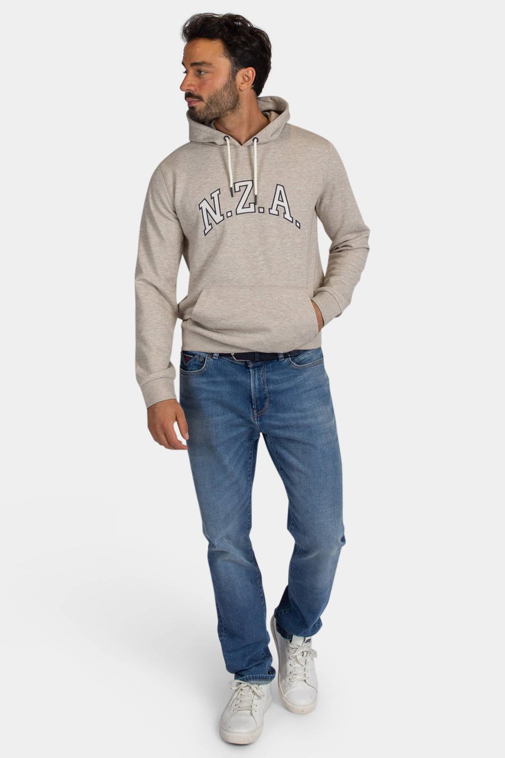 New Zealand Auckland regular fit hoodie met print - tan sand