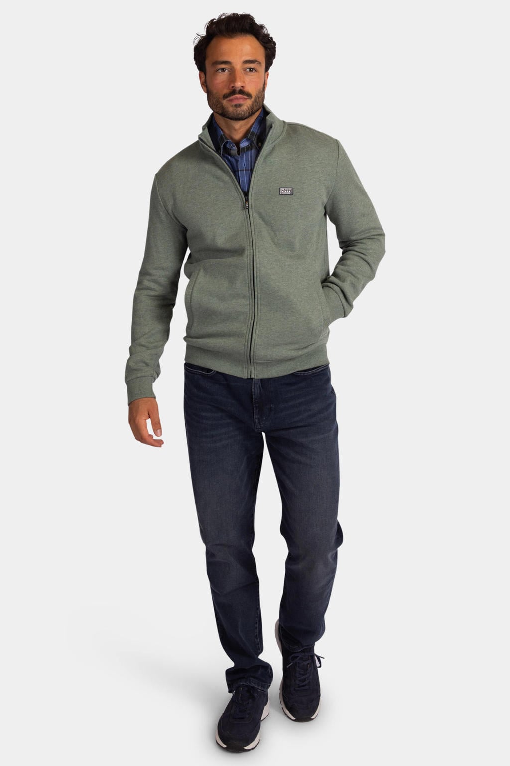 New Zealand Auckland katoenen sweatvest - groen