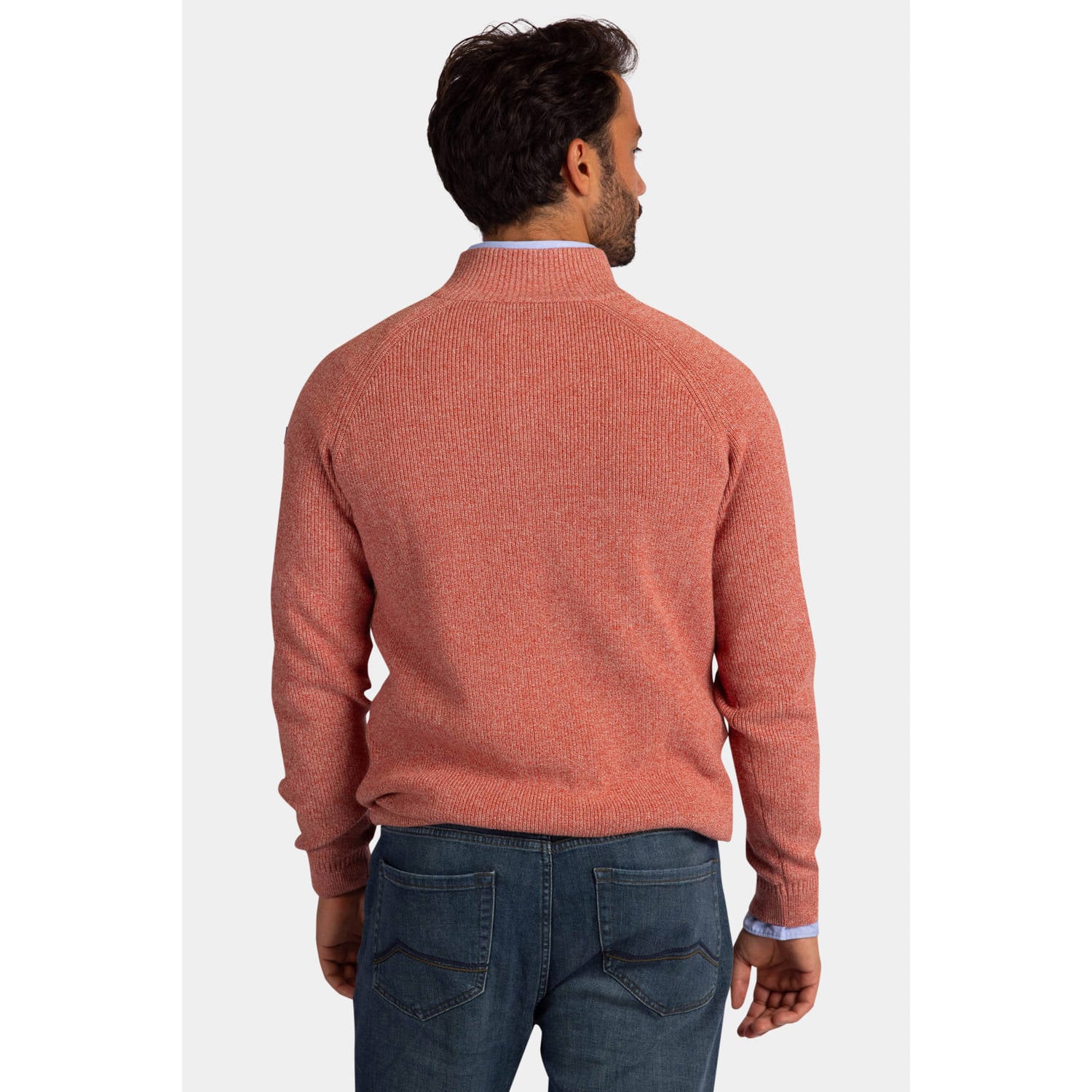 New Zealand Auckland katoenen regular fit gebreide trui rusty orange