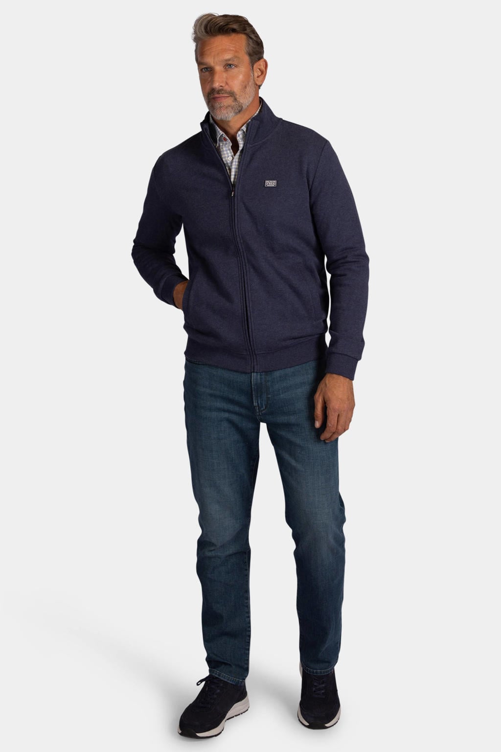 New Zealand Auckland katoenen sweatvest - donkerblauw
