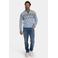 New Zealand Auckland regular fit noorse trui met print - lichtblauw