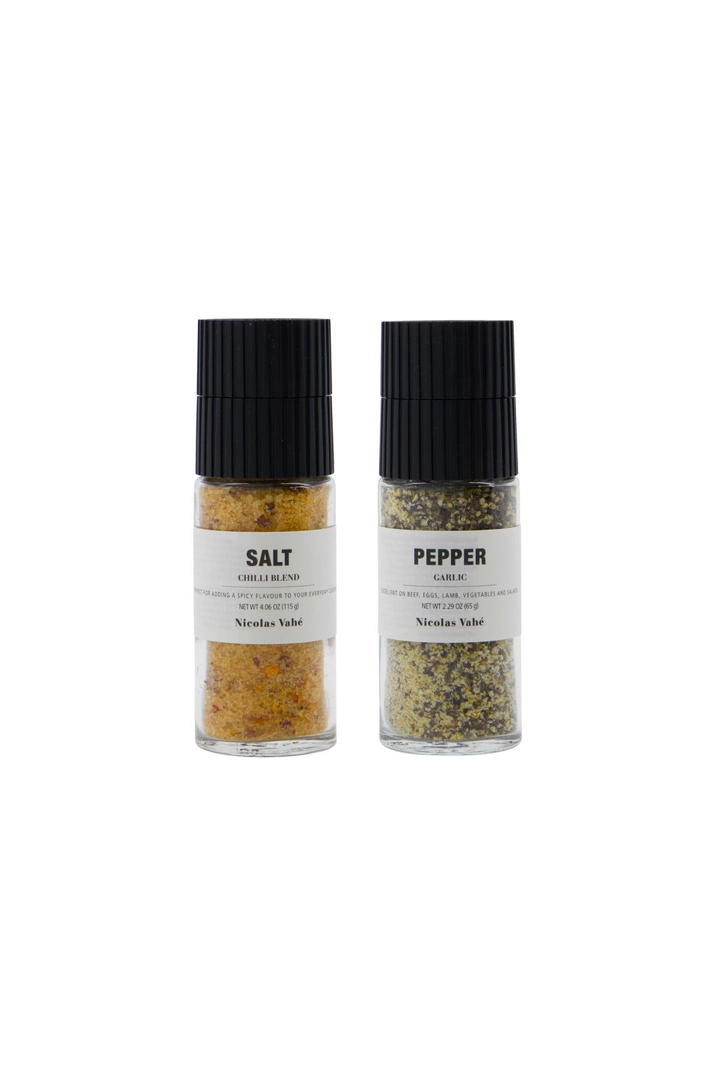Nicolas Vahé geschenkset - zout, chili + peper, knoflook