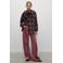 The New Society denim wide leg broek - roze