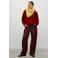 The New Society wide leg jeans - donkerrood
