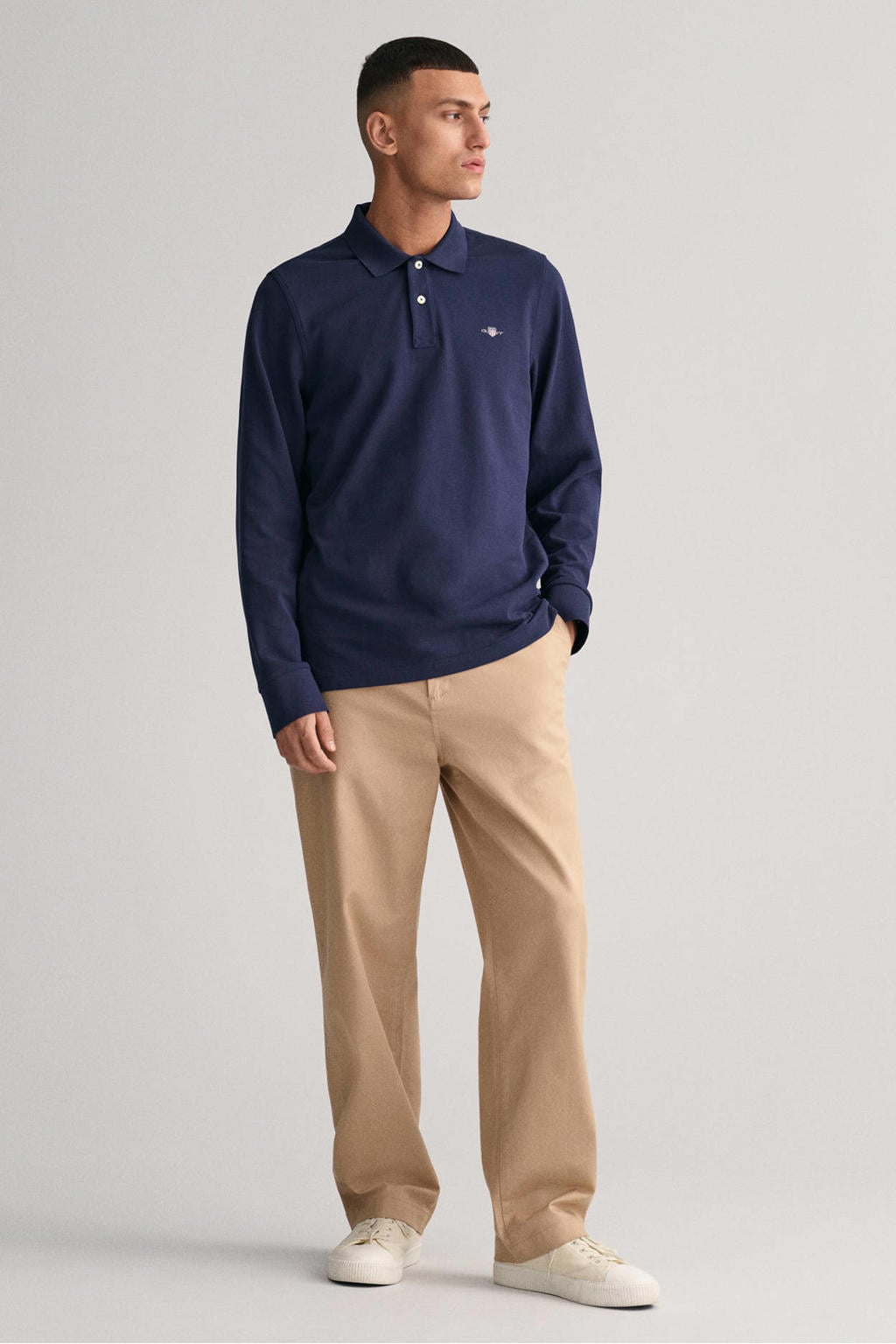 GANT regular fit piqué polo - evening blue