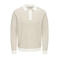 ONLY & SONS regular fit gebreide gestreepte trui - beige