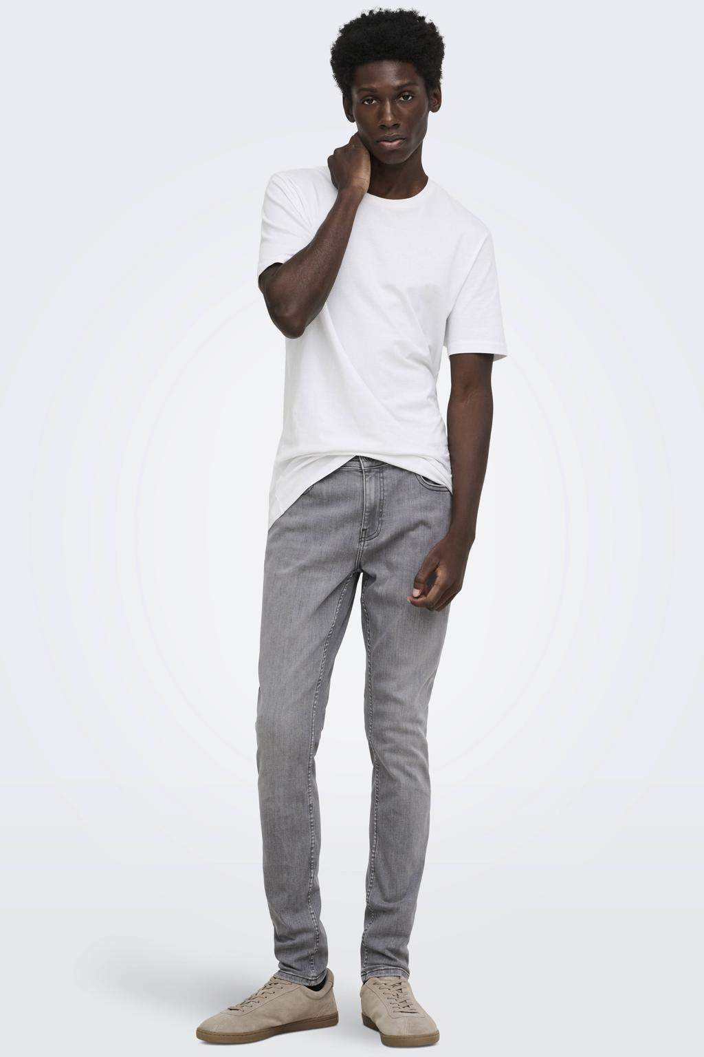 ONLY & SONS ONSWARP skinny jeans - mediumgrijs