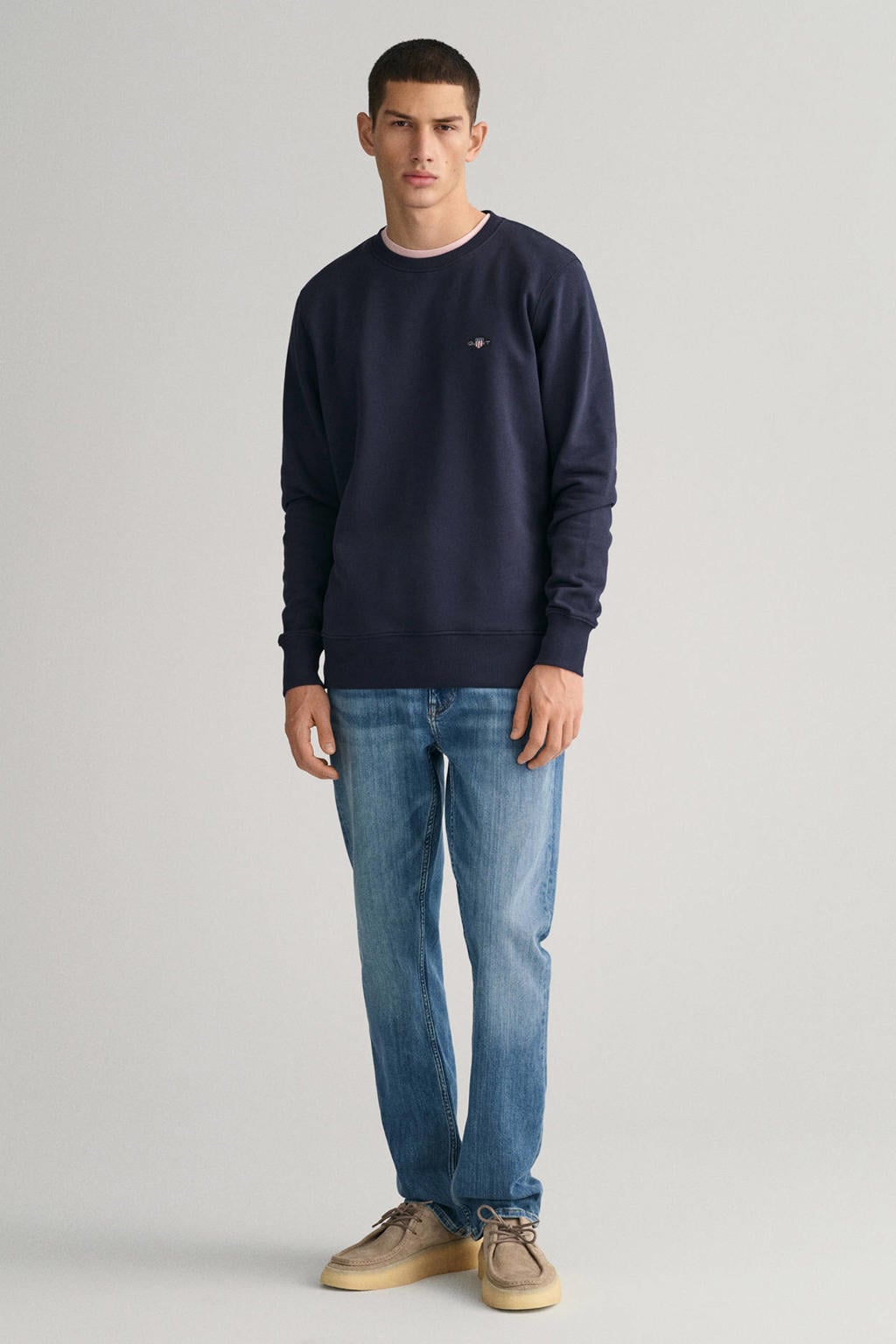 GANT regular fit sweater - blauw