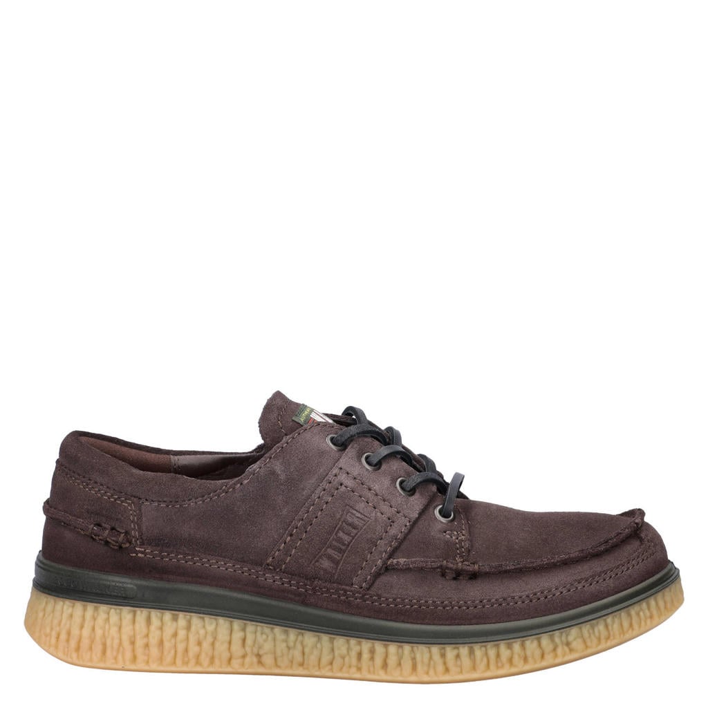 Antraciet en lichtbruine heren Ecco Walker 3.0 leren veterschoenen - expresso