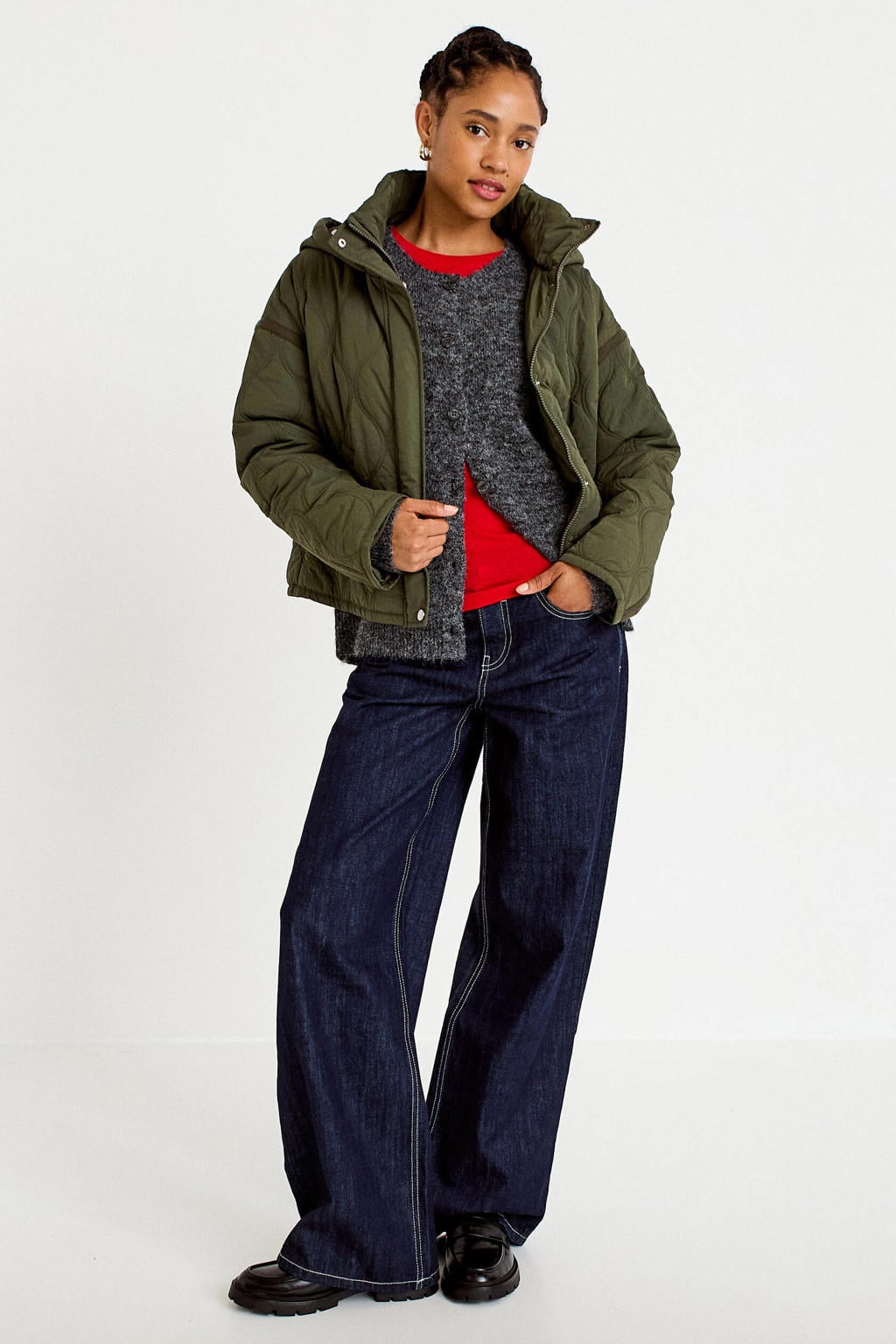 Cache Cache quilted tussenjas - donkergroen