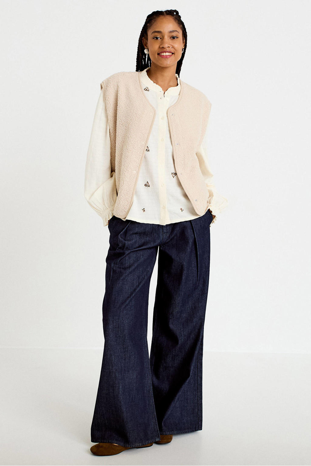 Cache Cache teddy gilet - ecru