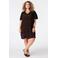 MS Mode A-lijn jurk Plus Size - bruin