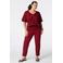 MS Mode top Plus Size - donkerrood