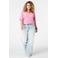 MS Mode kanten top Plus Size met print - roze