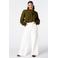 MS Mode blouse met ruches Plus Size - olijfgroen