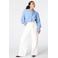 MS Mode blouse Plus Size met krijtstreep - lichtblauw