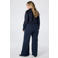 MS Mode flared broek met ceintuur Plus Size - donkerblauw