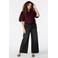 MS Mode jacquard gebloemde jas Plus Size - donkerrood