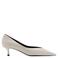 Mango imitatieleren pumps - ecru