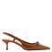 Mango lakleren slingback pumps met hak - camel