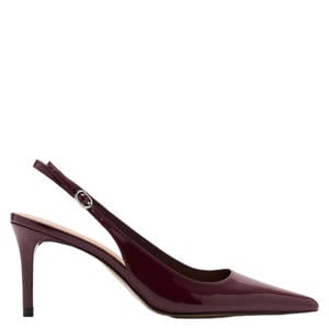 lakleren slingback pumps met naaldhak - bordeaux