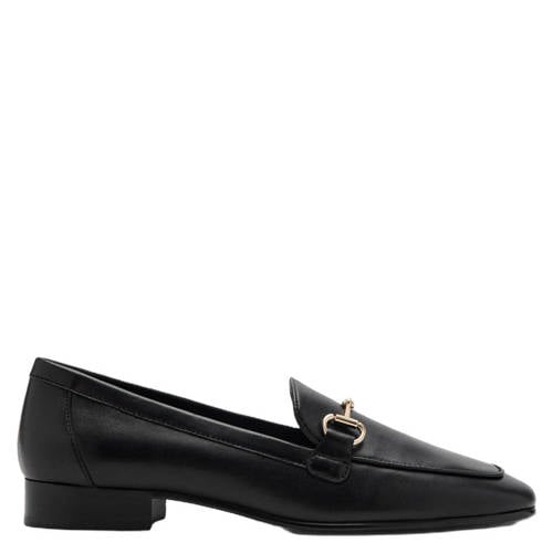 Mango leren loafers zwart
