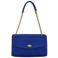 Mango suede schoudertas blauw