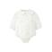 Mango Kids katoenen romper met borduursels en sterren - ecru/lichtblauw