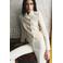 Mango cropped blazer - ecru