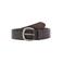 Mango leren riem donkerbruin