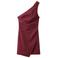 Mango one shoulder korte zomerjurk - donkerrood