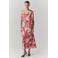 Mango gebloemde midi jurk- roze