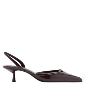 lakleren slingback pumps met hak - bordeaux