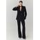 Mango regular fit blazer met ceintuur - zwart