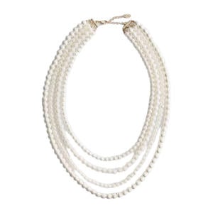 gelaagde parelketting goudkleurig