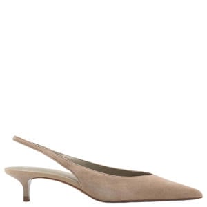 suède slingback pumps - beige