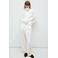 Mango straight leg broek met ceintuur - ecru