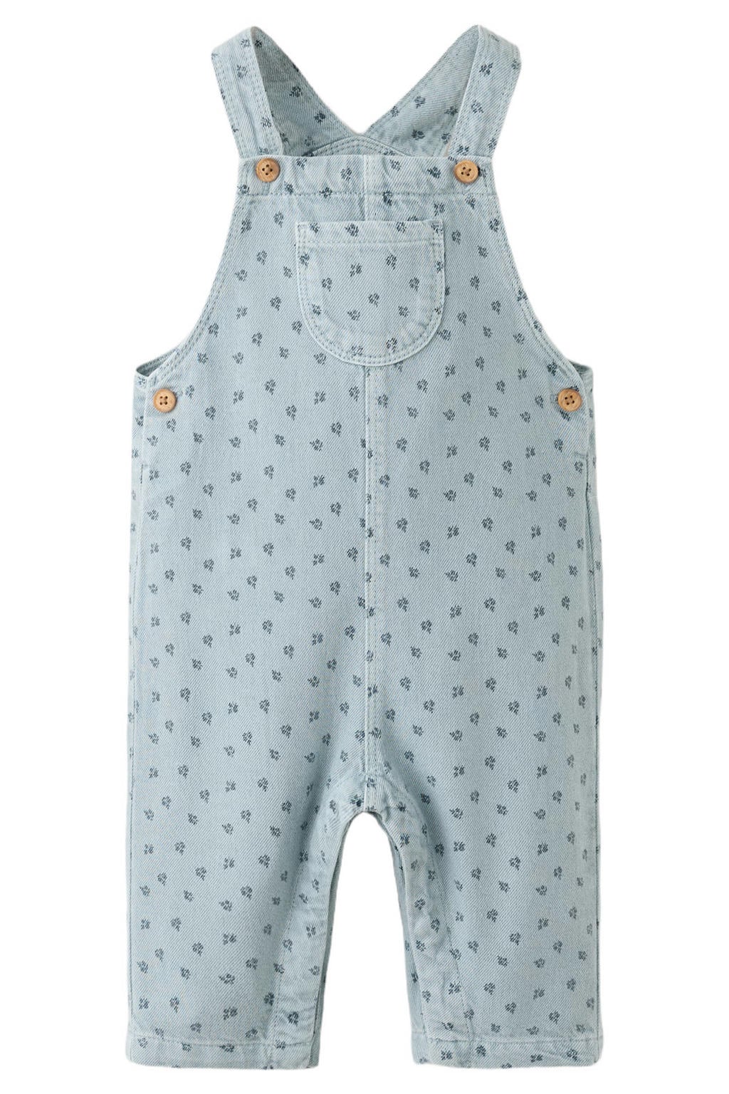 Mango Kids tuinbroek met print - lichtblauw