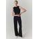 Mango jumpsuit met ceintuur - zwart