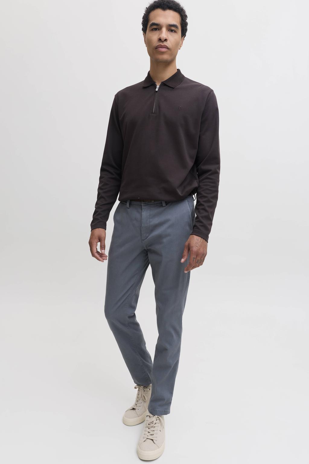 JACK & JONES PANTS STUDIO slim fit chino - grijsblauw