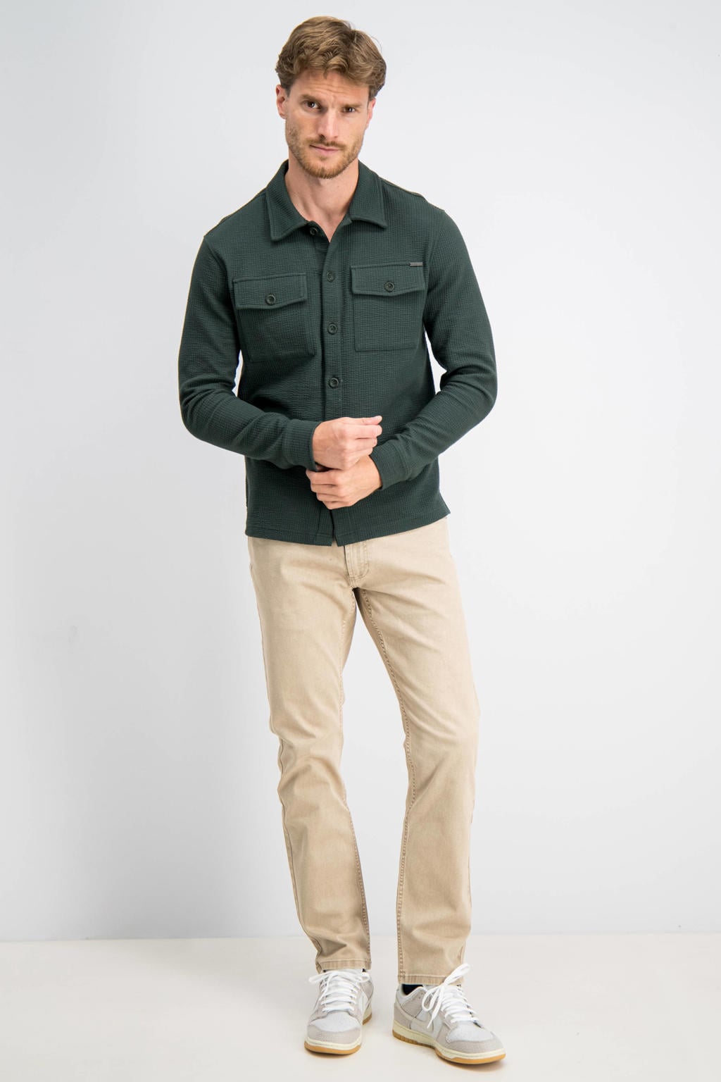 GABBIANO regular fit overshirt - highland green