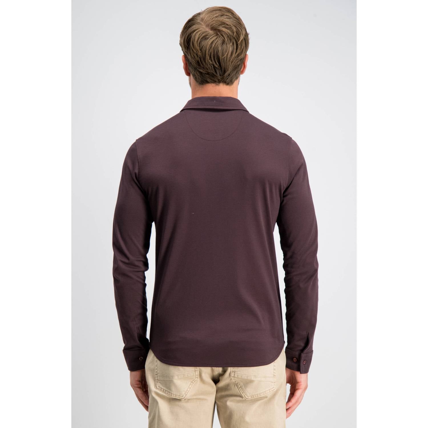 GABBIANO regular fit casual overhemd donkerrood