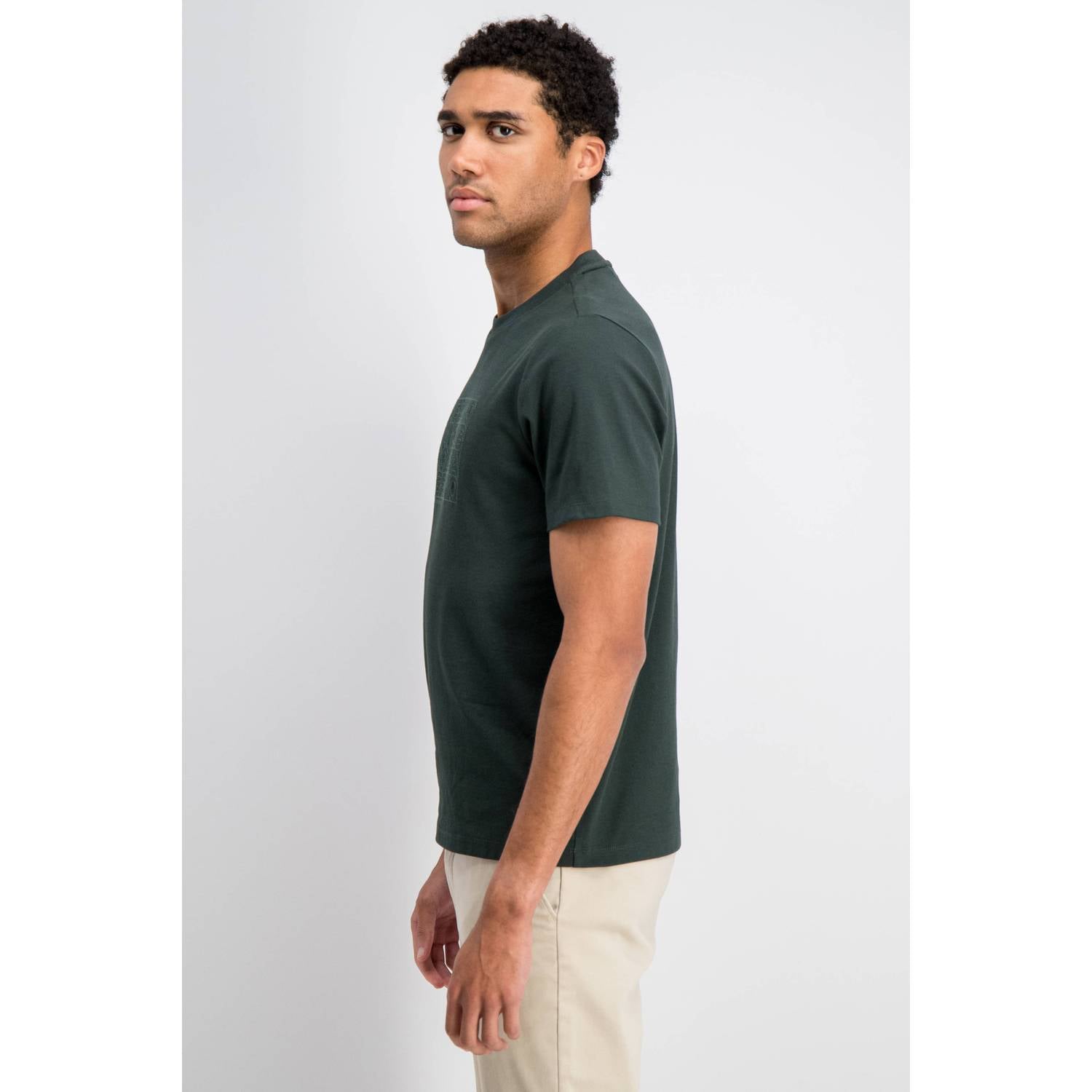 GABBIANO regular fit T-shirt met print donkergroen